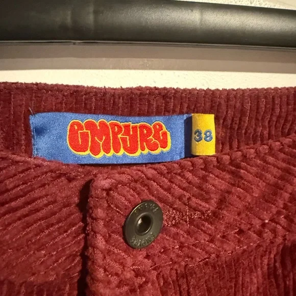Zumiez Empyre Burgundy/Maroon Corduroy Baggy Pants - Picture 3 of 3